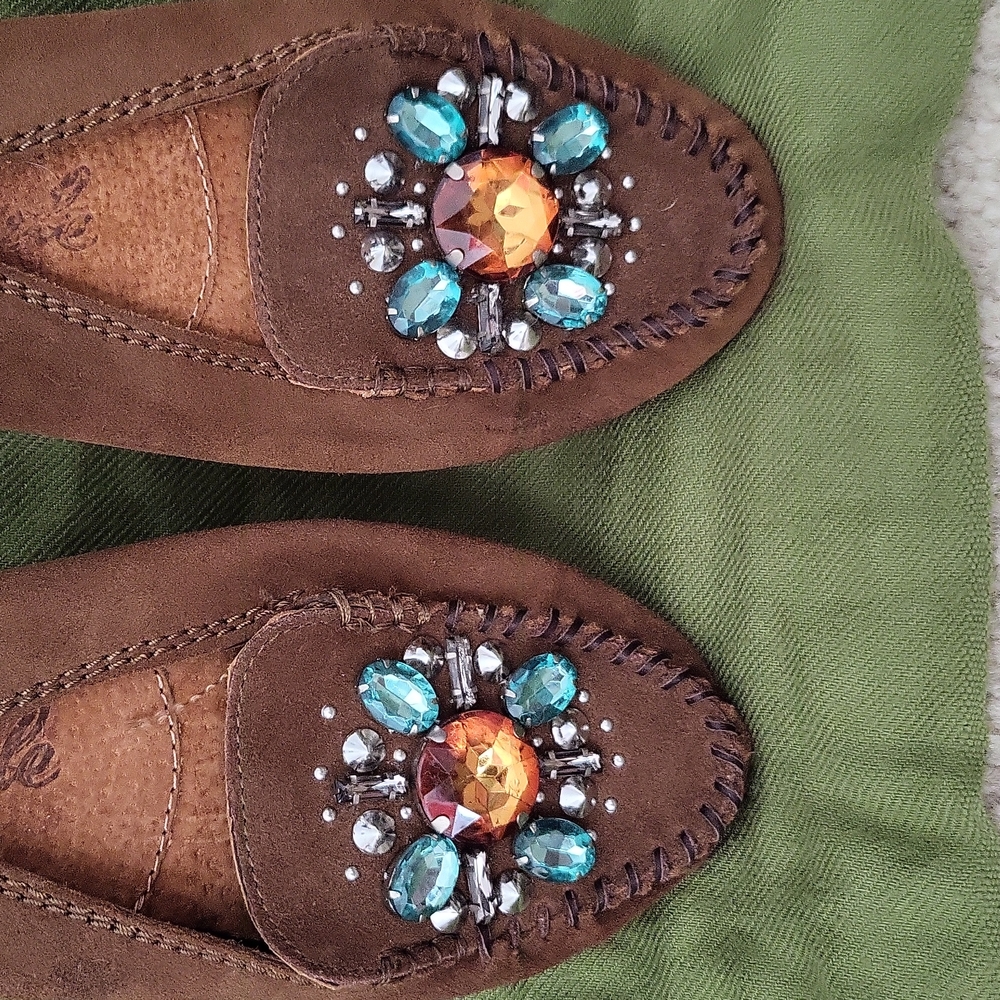 Brown Suede Moccasins - Picture 2 of 5